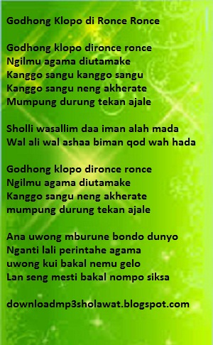 Godhong Klopo dironce ronce  Download MP3