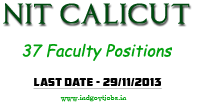 NIT Calicut Jobs 2013