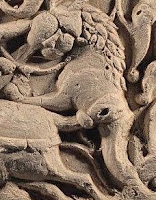 Lion in Plaster Relief of Anatolian Seljuks, example of use of symbolism in carving art.