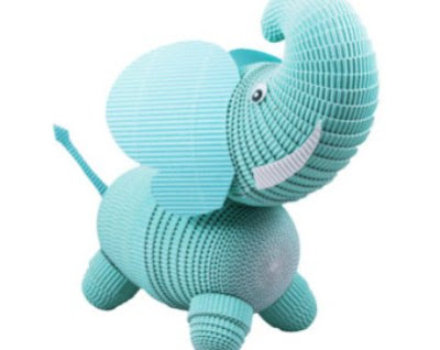 3d paper quilling elephbant figures