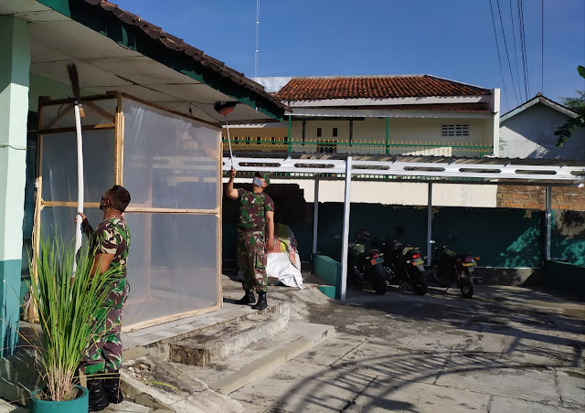 Koramil 15/Polanharjo Laksanakan Pembersihan Pangkalan