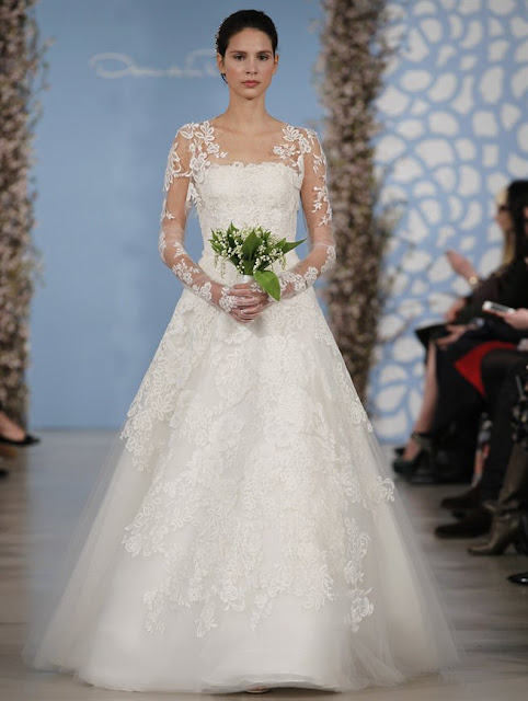Oscar de la Renta Spring 2014 lace princess Wedding Dresses
