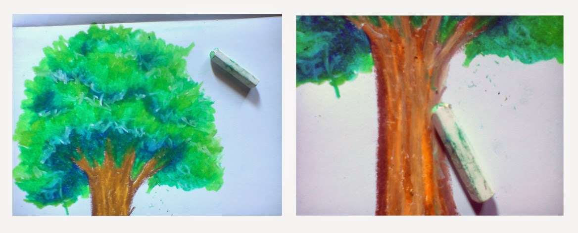 dinsnusantara Membuat pohon dengan crayon menggunakan 