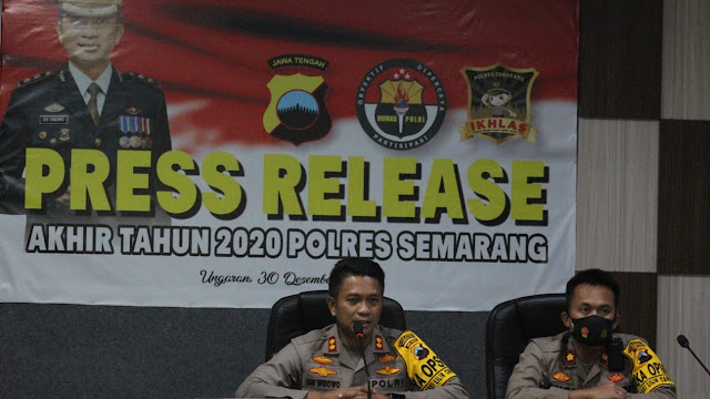 Sepanjang Tahun 2020, Polres Semarang  Berhasil Mengungkap 9 kasus Tindak Pidana Menonjol