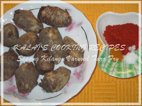 Sepang Kilangu Varuval / Taro Fry Ingredients