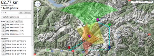  The map shows the probability of finding a usable ascending air electrical flow for a paraglider Paragliding amongst Google Maps