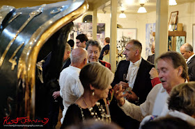 Charles and patrons - Dali Sculptures LAUNCH at Billich Gallery - Photography by Kent Johnson for Street Fashion Sydney