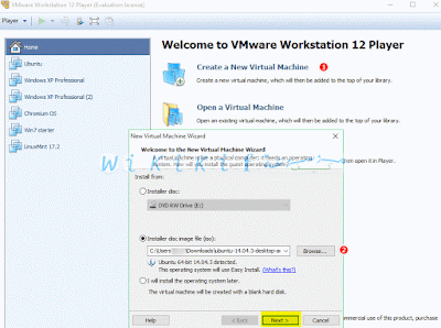 كيفية تثبيت تثبيت أوبونتو في النظام الوهمي Ubuntu wmware player
