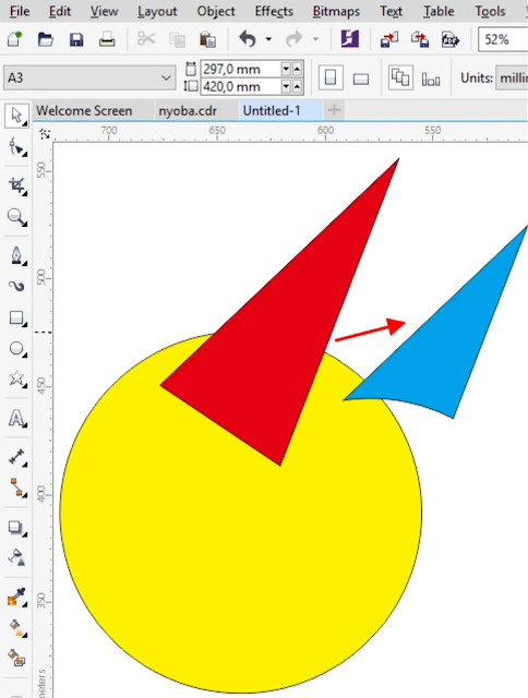 Cara Mudah Memotong Objek Di CorelDraw Dengan Shaping Tools