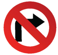 No Right Drive Symbol