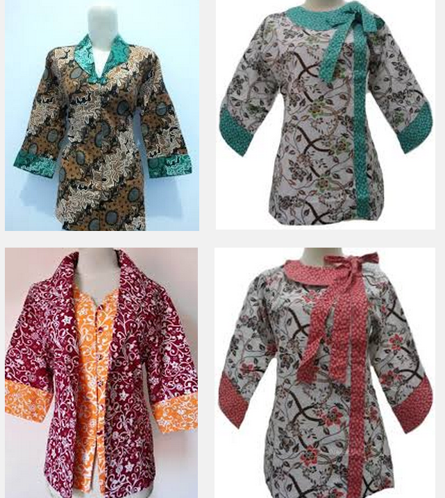  Model baju batik kerja untuk wanita gemuk ibu hamil guru 