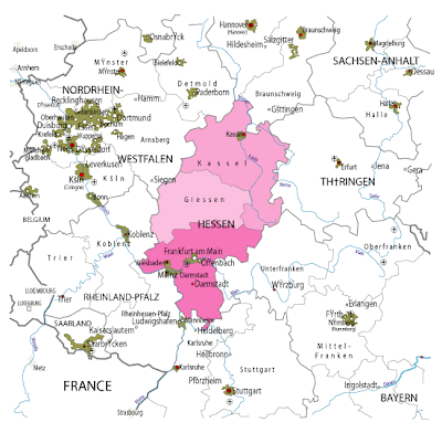 Karte der Provinz Hessen