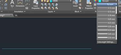 Menebalkan garis di Autocad