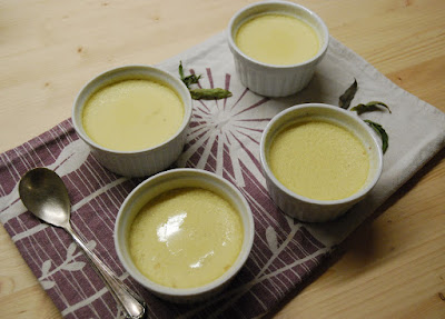 Flan aux oeufs verveine