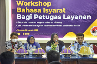 Rutan Kelas IIB Pinrang Gandeng Pusbisindo Sulsel Gelar Workshop Bahasa Isyarat Bagi Petugas Layanan