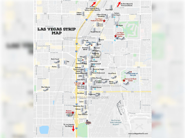 Las Vegas Map Of Strip