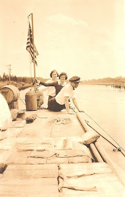 Boat ride Helen Killeen Parker Portsmouth, Virginia about 1919-21