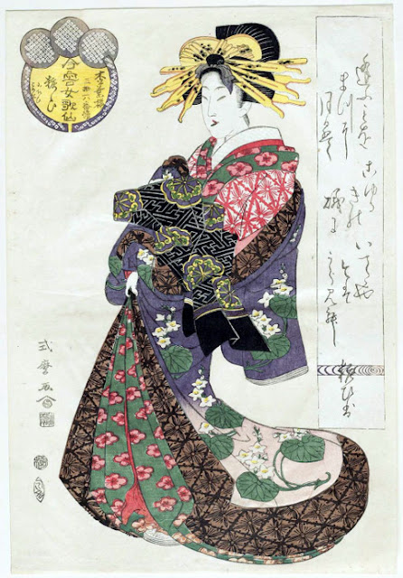 Ukiyo-e. Bijinga. Shikimaro. Imayô onna kasen, sanjûrokuban tsuzuki.