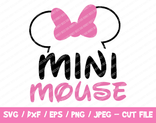 Mini Mouse SVG, Minnie Mouse Cut File, Instant Download, Cricut, Silhouette, Png, Minnie Silhouette, Disneyland Vinyl Cut File, T-Shirt