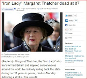 So Margaret Thatcher is dead. With the exception of Tony Blair, . (margaret thatcher dead tameside tmbc)