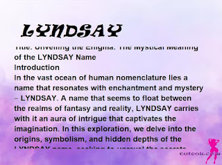 meaning of the name "LYNDSAY"