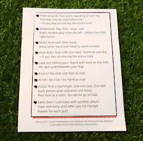 The Rules of Ninja Golf  
