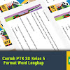 Contoh Ptk Sd Kelas 5 Format Word Lengkap