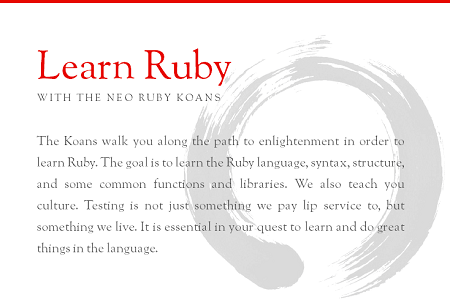 Learn Ruby with the Neo Ruby Koans