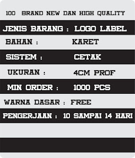 BIKIN LABEL KARET PROMOSI | CETAKAN LABEL KARET | LABEL DARI KARET