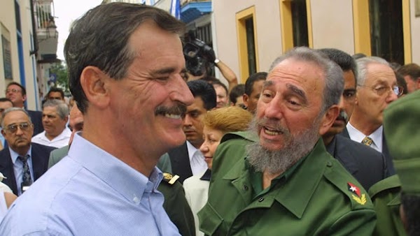  "Que Dios lo tenga en su Santa Gloria. Comió y se nos fue", dice Vicente Fox de Fidel Castro