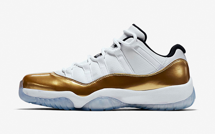 Air Jordan 11 Low White Gold Coin 528895-103 Closing Ceremony