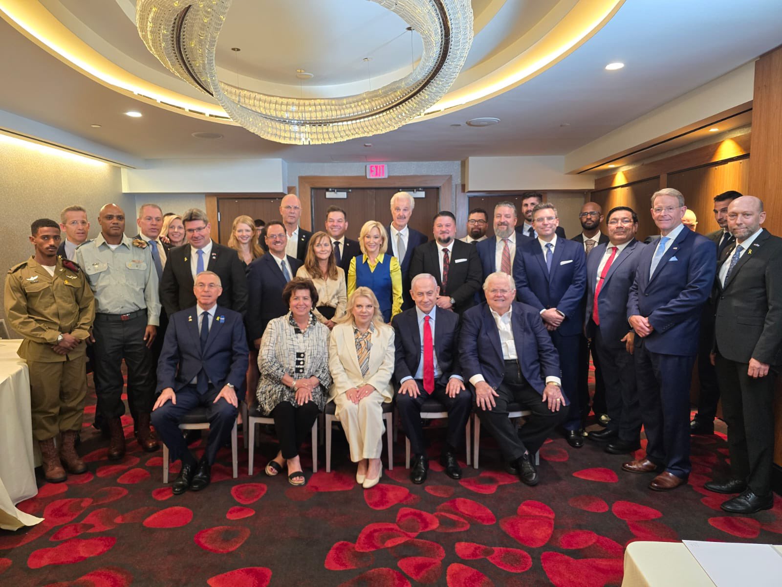 Prime Minister of Israel, Benjamin Netanyahu, meets with the US evengelical community leaders