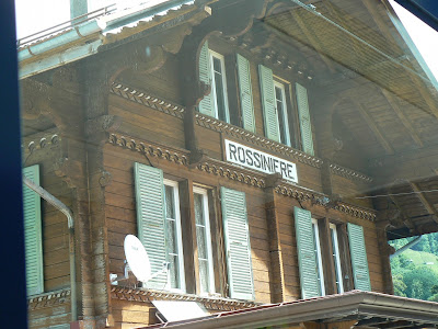 Rossiniere station, taken from the train, Victoria Oxberry, 2008
