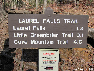 Smokey Mountain National Park, Laurel Falls Trail Sign