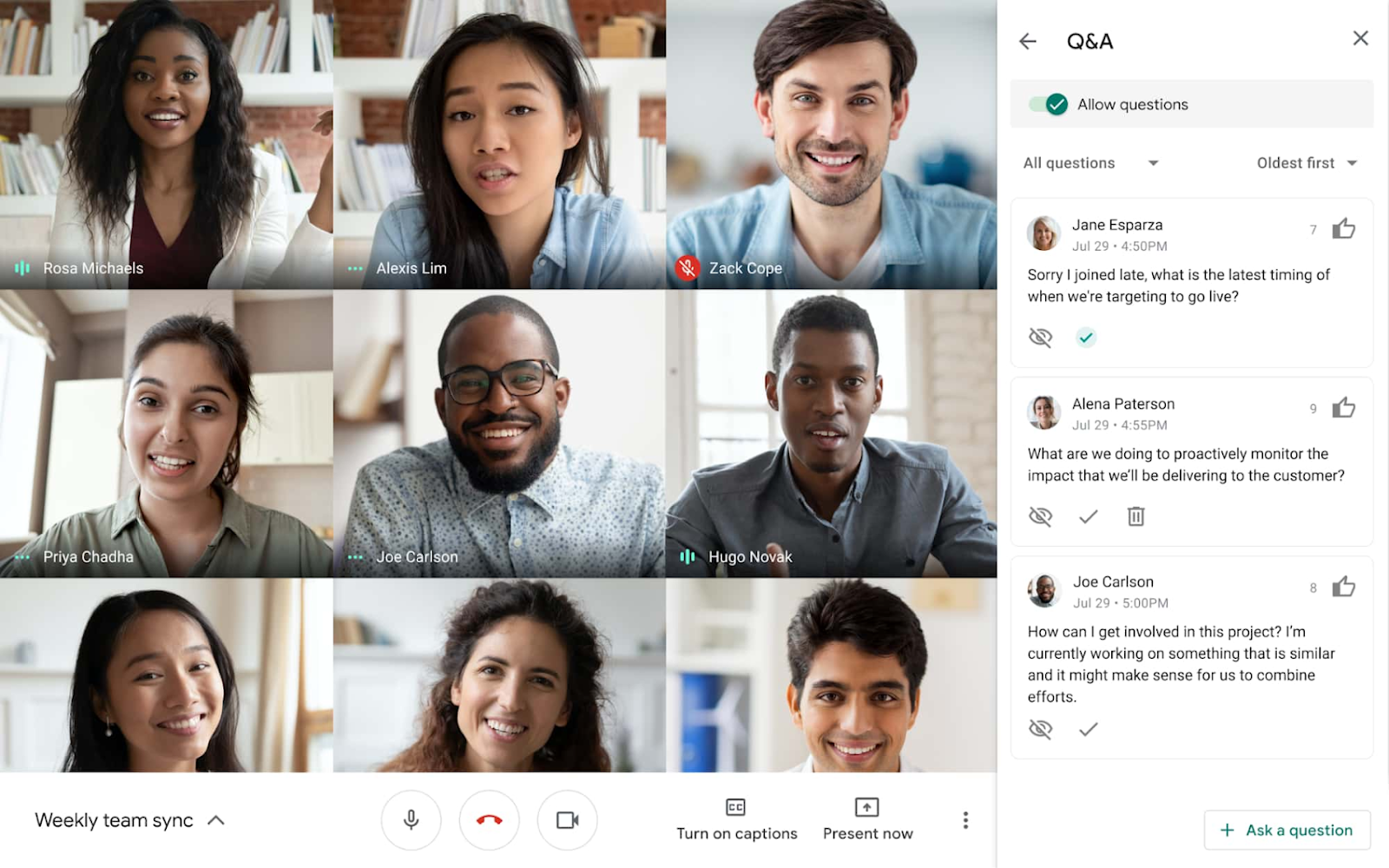 Google Workspace Updates Use polls or QandAs during Google Meet live streams