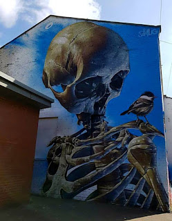 Graffiti Skull And Sparrows by SMUG