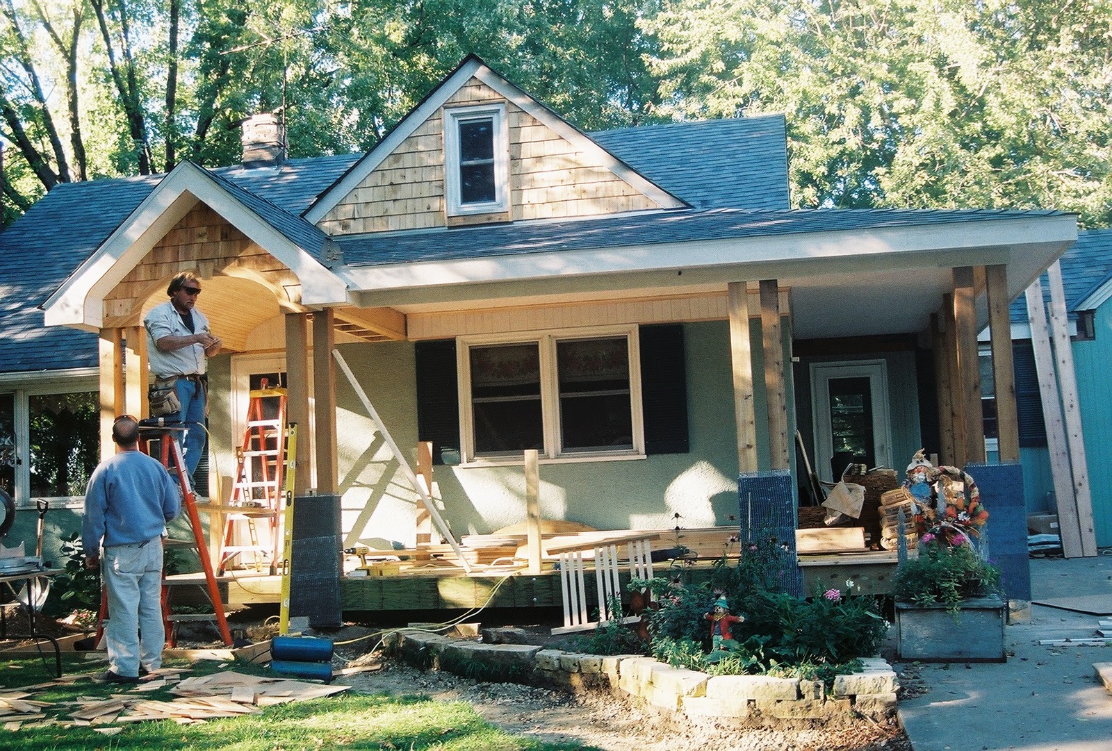 Remodelaholic Home Exterior Facelift Adding A Porch House Plans ...  Remodelaholic Home Exterior Facelift Adding A Porch . Home Addition Designer  ...