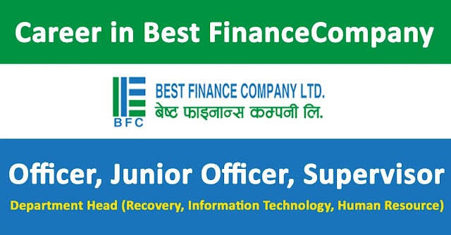 Vacancy from Best Finance for Officer, Junior Officer and Supervisor