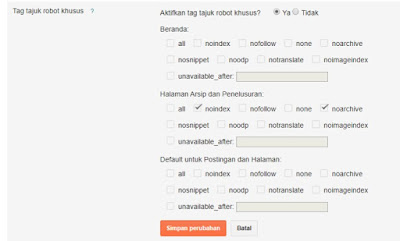 Cara Setting Preferensi Penelusuran Blog yang baik dan benar untuk Optimasi SEO