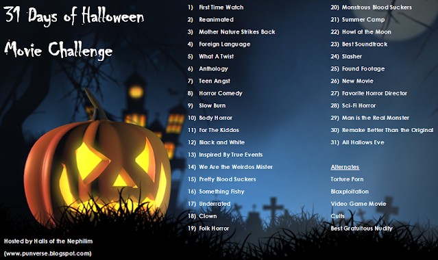 31 Days of Halloween Movie Challenge