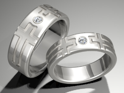 Wedding Anniversary With Stainless Steel Rings