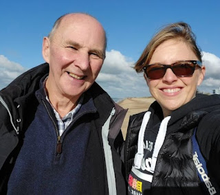 Wendy Hurrell clicking selfie with her father