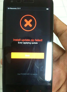 Erro Aplying Update Xiomi, Solusi Masalah Install Update.zip failed