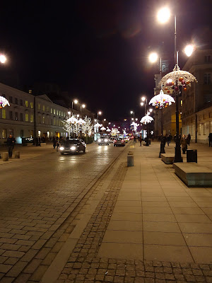 Świąteczna iluminacja na Krakowskim Przedmieściu