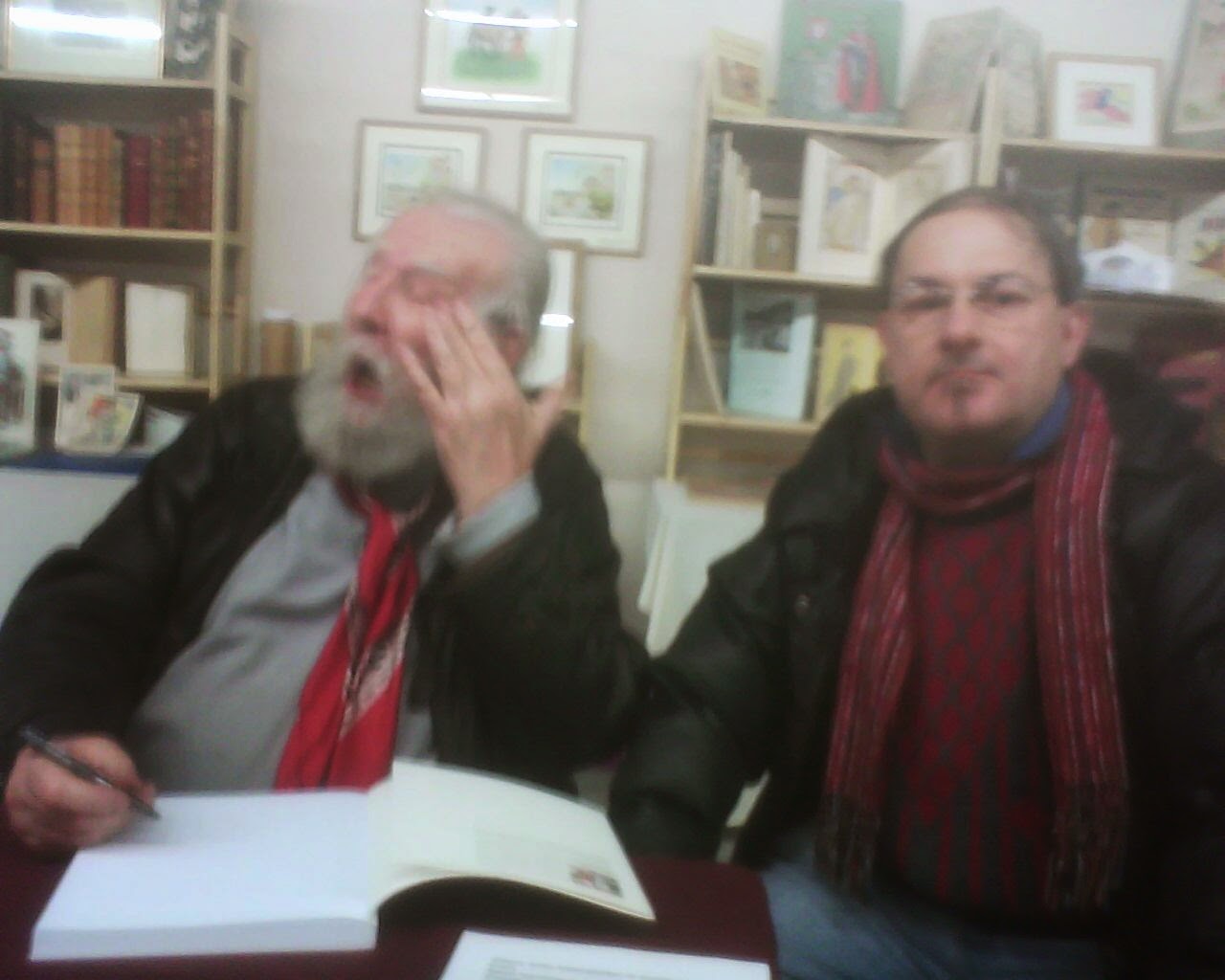 COUTARELLI  AVEC  JEAN  PIERRE  DESCLOUZEAUX  IN  CHAMBERET  BOOK  SALON  15/2/15