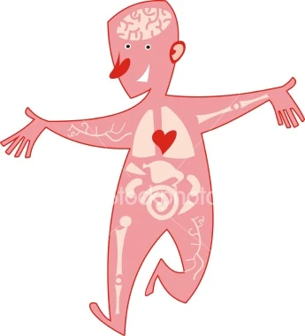 'alt="La imagen muestra en rojo el dibujo de un muñeco en forma de ser humano".