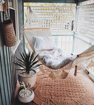 Bohemian outdoor hammock