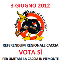 3 giugno 2012 - Referendum regionale caccia