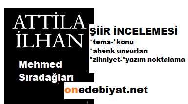 Mehmed Sıradağları Şiiri Tema Konu