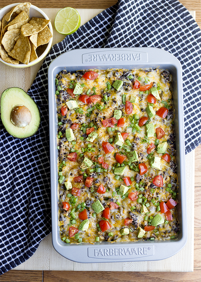 Spicy Veggie Burrito Bowl Casserole